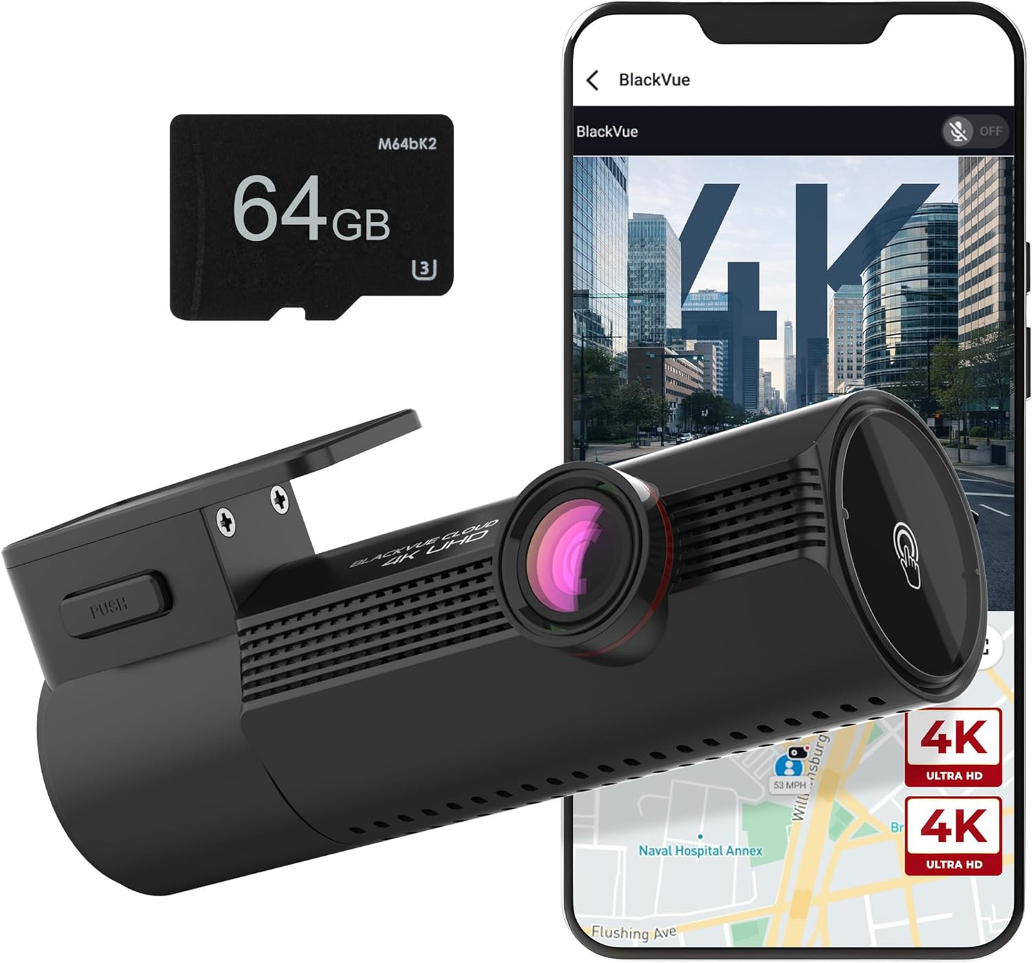 Elite 10, 4K Dash Cam Front with HDR, STARVIS 2 Sensor, Free 64GB Micro SD Card