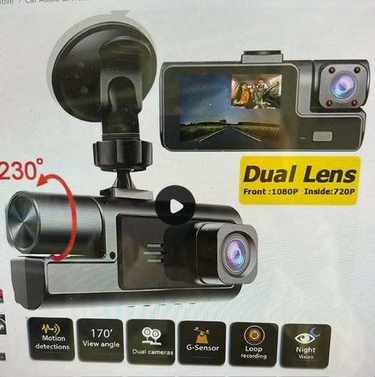 Toguard CE41A 1080P Dual Lens Dash Camera with Night Vision – Black