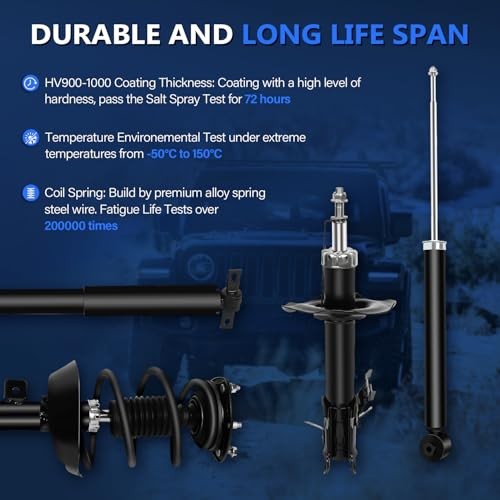 2WD Front & Rear Shocks fit for Dodge Ram 1500 2500 1994 1995 1996 1997 1998