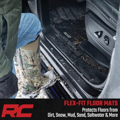 Flex-Fit Floor Mats for Ram 1500 (2025-2026) Crew Cab – Front & Rear Set,