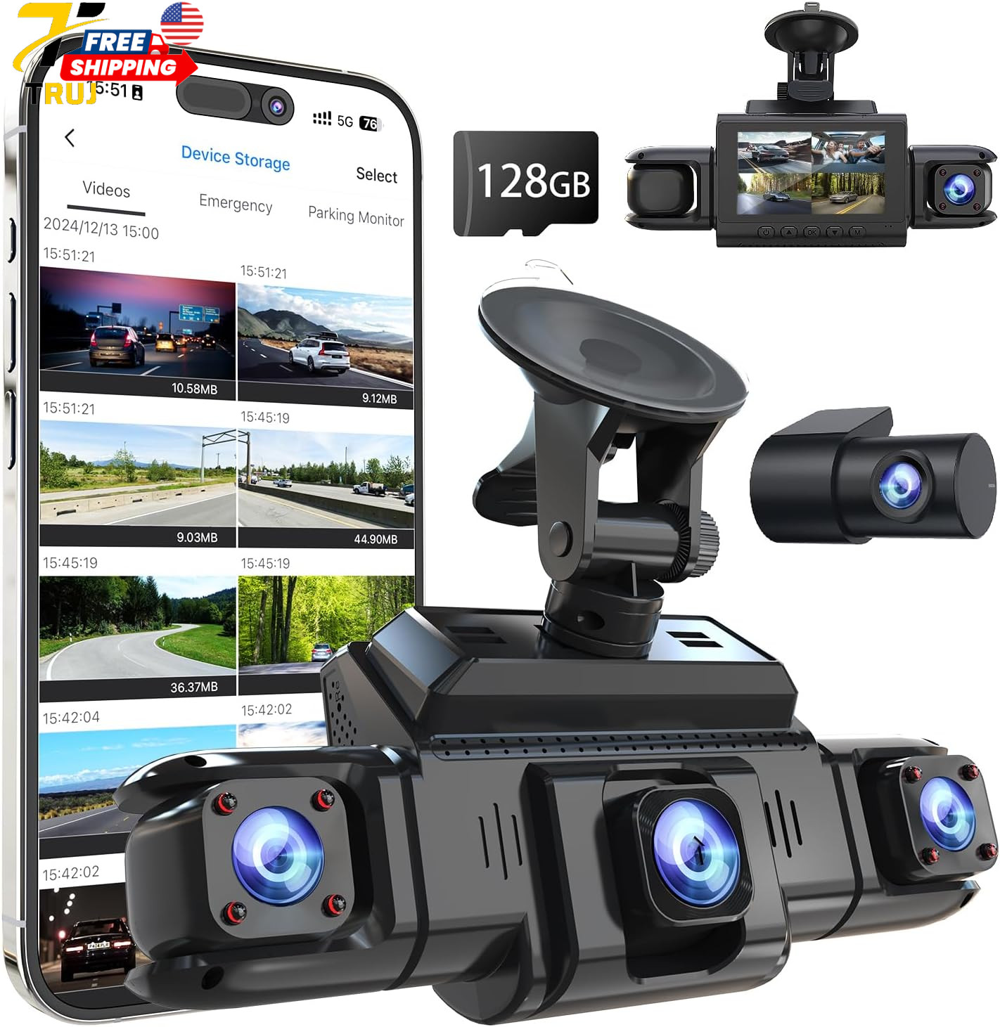 Mejor Camara De Seguridad 1080P Para Carros De 360° Cámara De 4 Canales