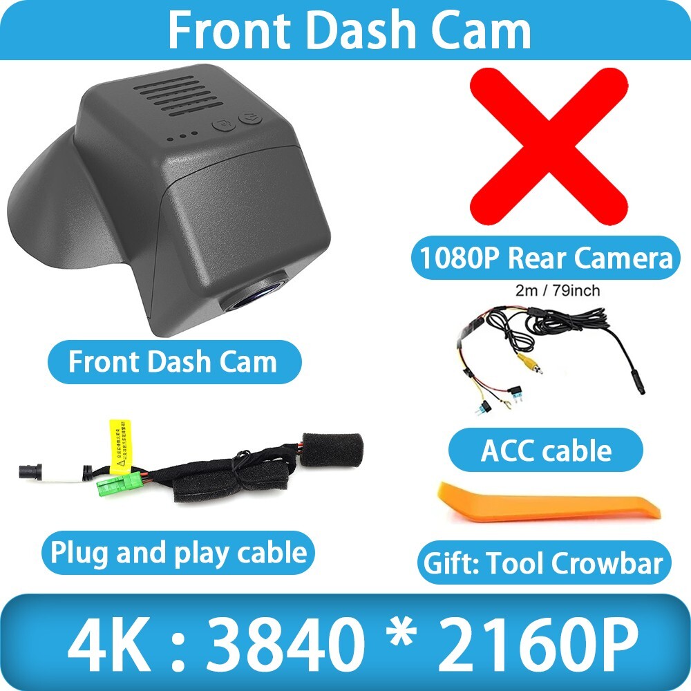 4K Wifi Dash Cam Camera for Volvo V40 2012 2013 2014 2015 2016 2017 2018 2019