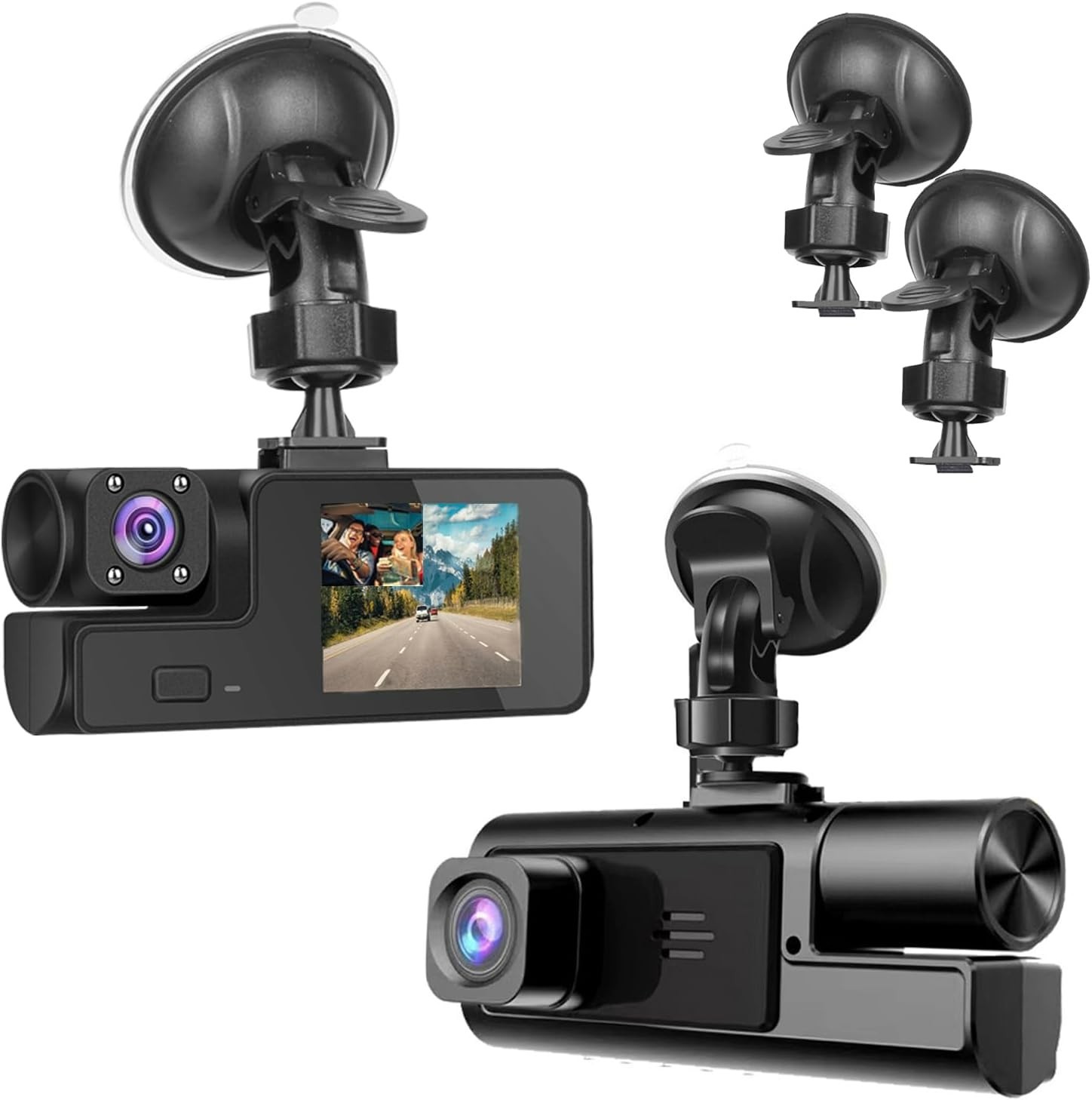 1080P Dual Dash Cam Front And Inside Car Security Video Recorder WDR Night…