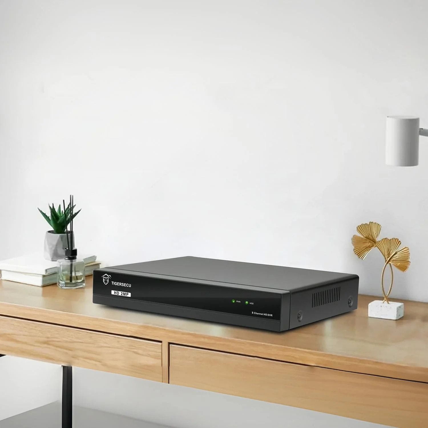 Super HD 1080P 8 Channel DVR Security Recorder with 2TB Hard Drive, Hybrid 6-in-