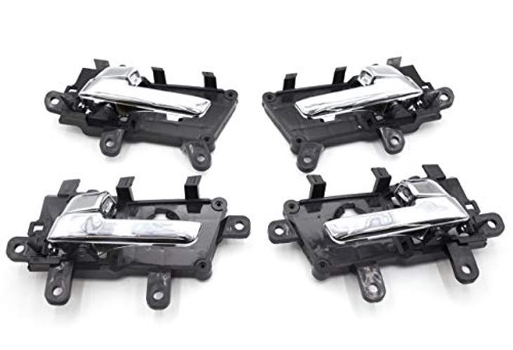 4Pcs 1Set Interior Inside Front Rear Driver Passenger Chrome Door Handle