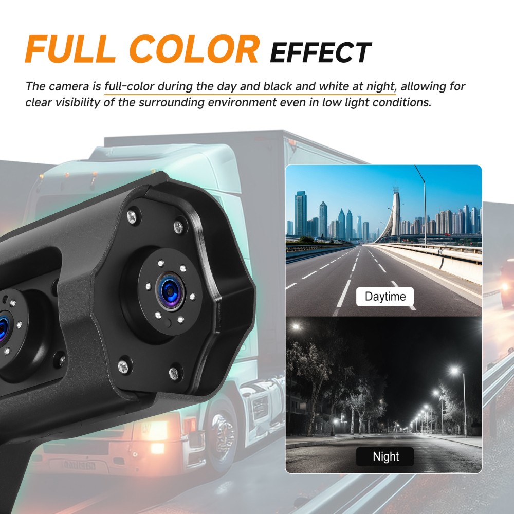 10.36″ Monitor R L Side Electronic Rear View Mirror Camera For Side Blind Areas