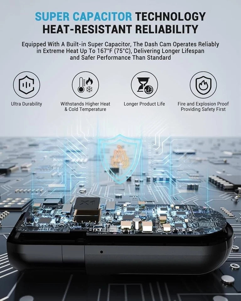 AVAPOW 4K Dash Cam Front for Cars, Free Hardwire Kit & 64GB Sd Card Included