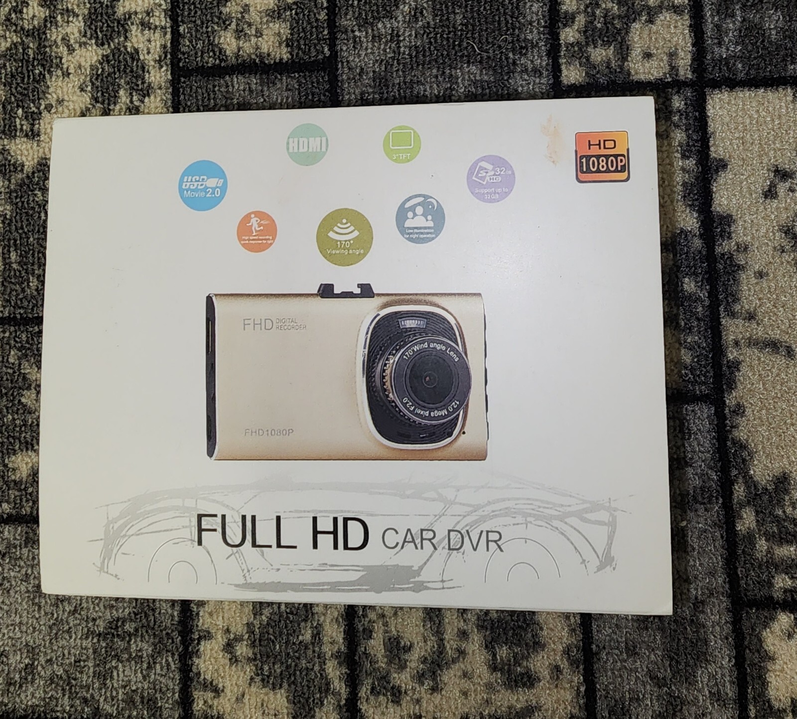 GJT GT900 3″screen Slim Car Camera Full HD 1080P Vehicle DVR Accident