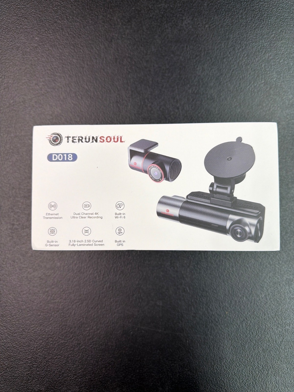 Terunsoul D018 4K Ultra HD 3-Channel Dash Cam With Wi-Fi 6 GPS G-Sensor 3.18-Inc