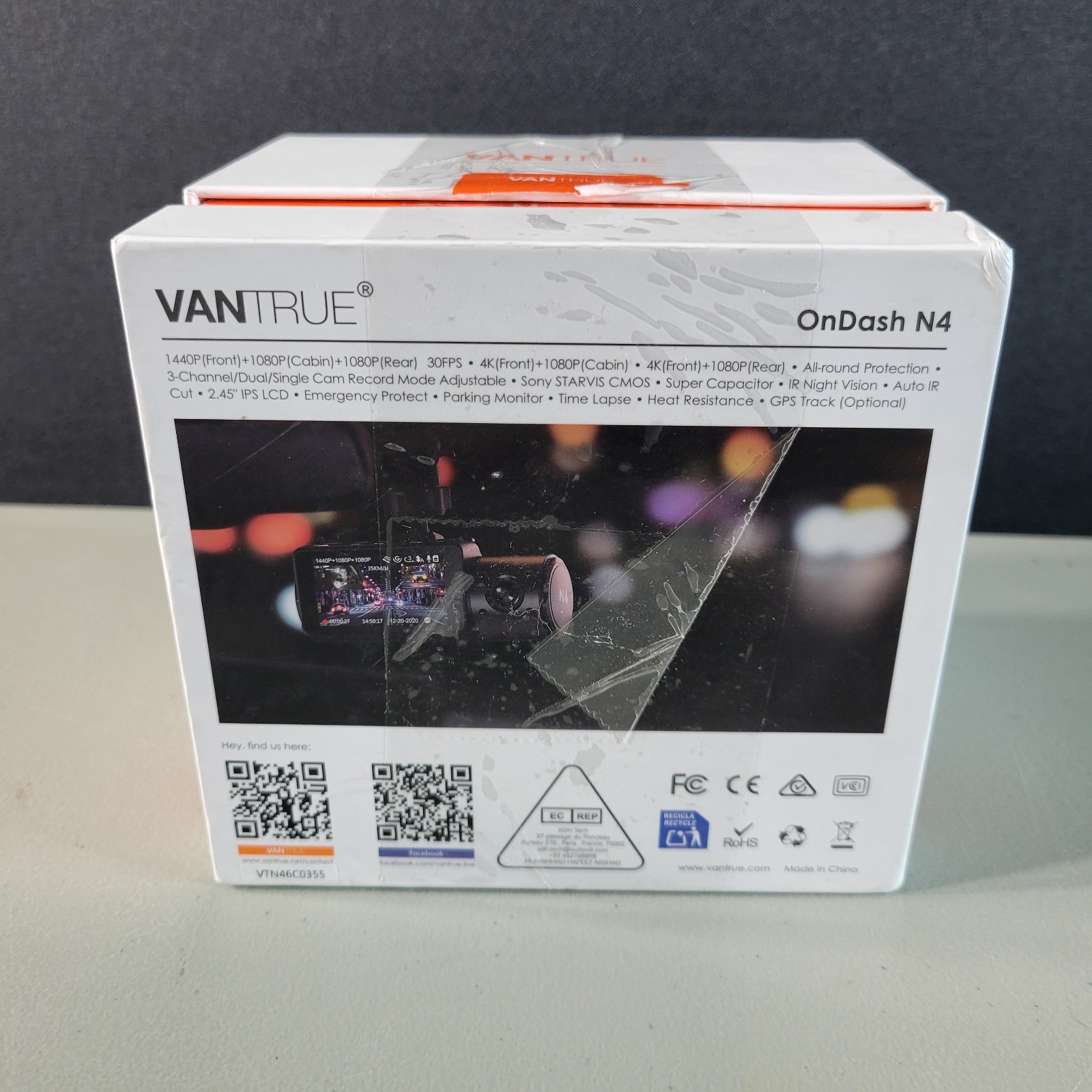 Vantrue N4 3 Channel 1440p Dash Camera
