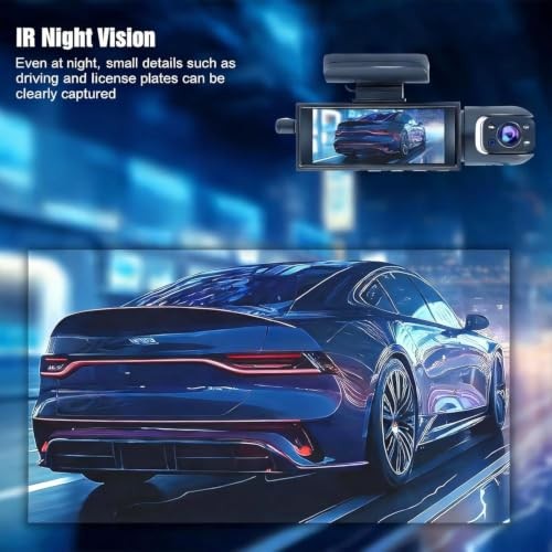 Dashcam Front and Inside,Car Camera Dash Cam for Cars,Driving Recorder dark