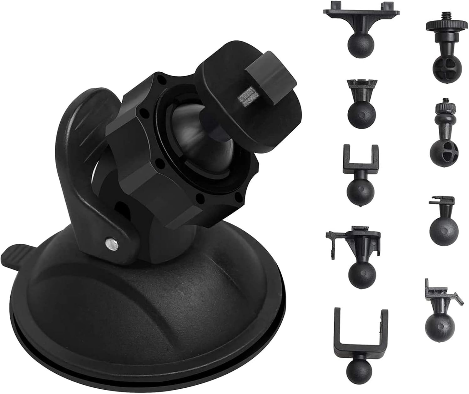 Adjustable Dash Camera Suction Mount with 360-Degree Joint for Easy Positioning