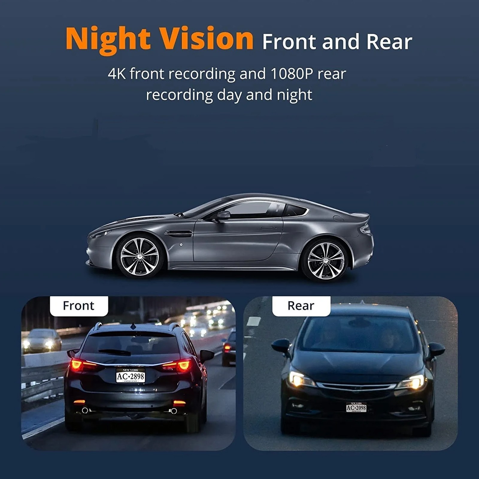 3.0″ IPS 4K HD Car DVR GPS WiFi Night Vision G Sensor Driving Recorder Dash Cam