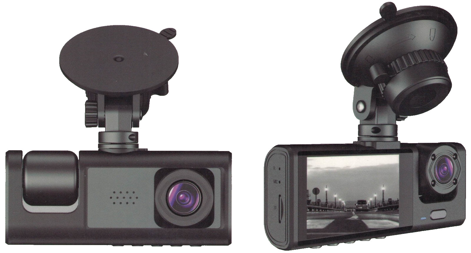 NEW Dual Channel Dash Cam HD1080 w/ Front + Rear View Loop Recording 32GB Card