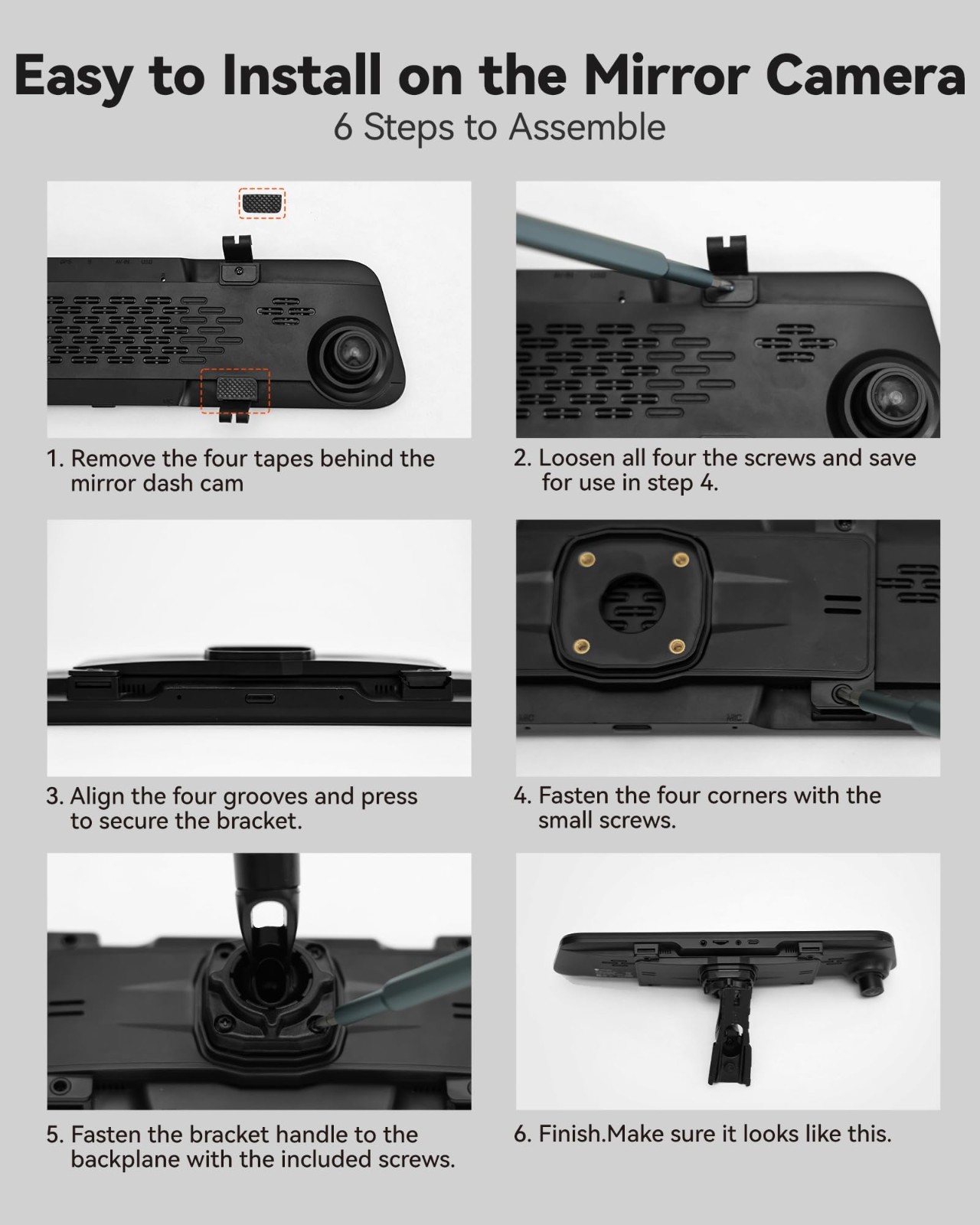 Universal Dash Cam Bracket for 2008-2017 Kia – Fits USB C Models G840S/G840H/G85