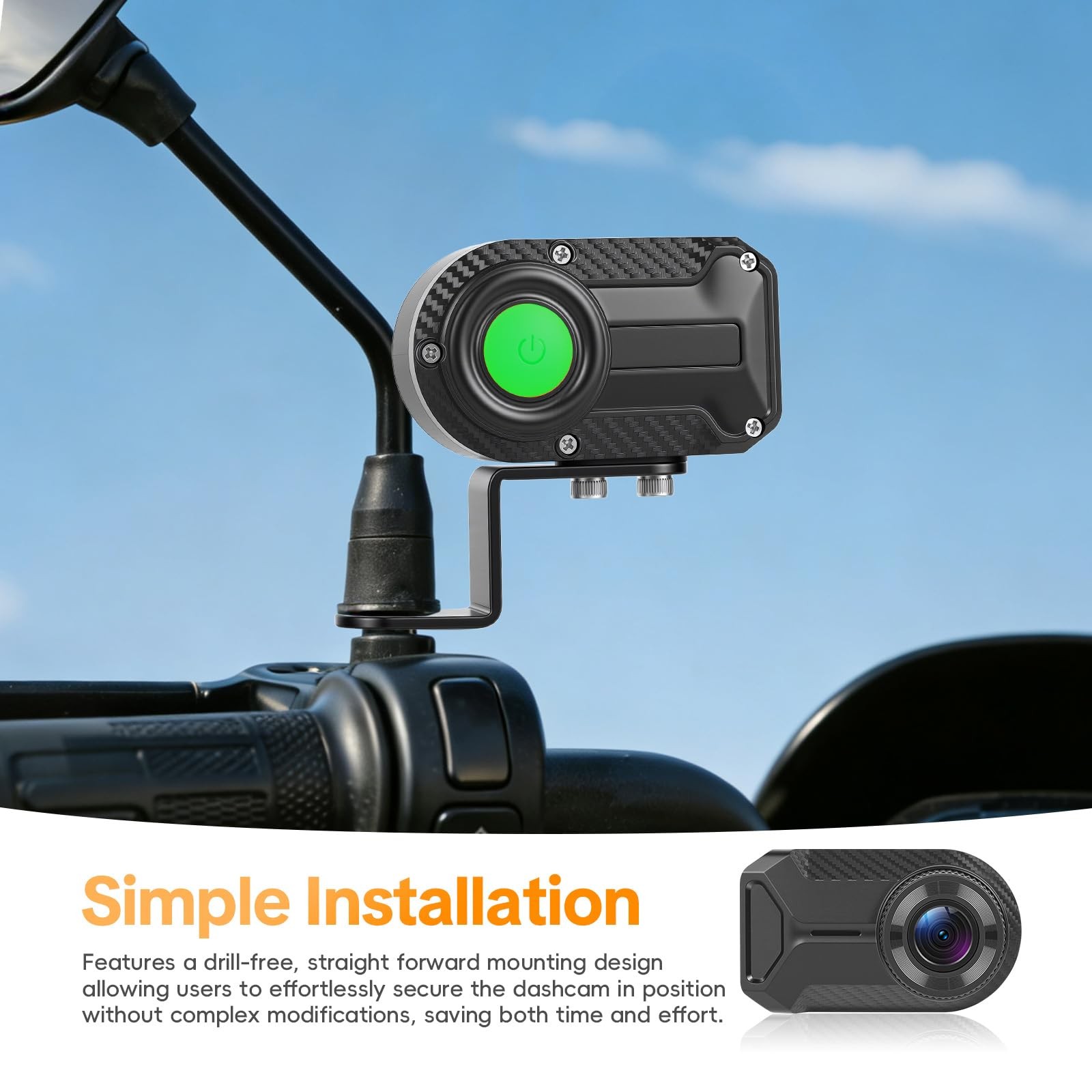 Motorcycle Dash Cam, Motorcycle Camera Front and Rear Moto Video Driving Reco…