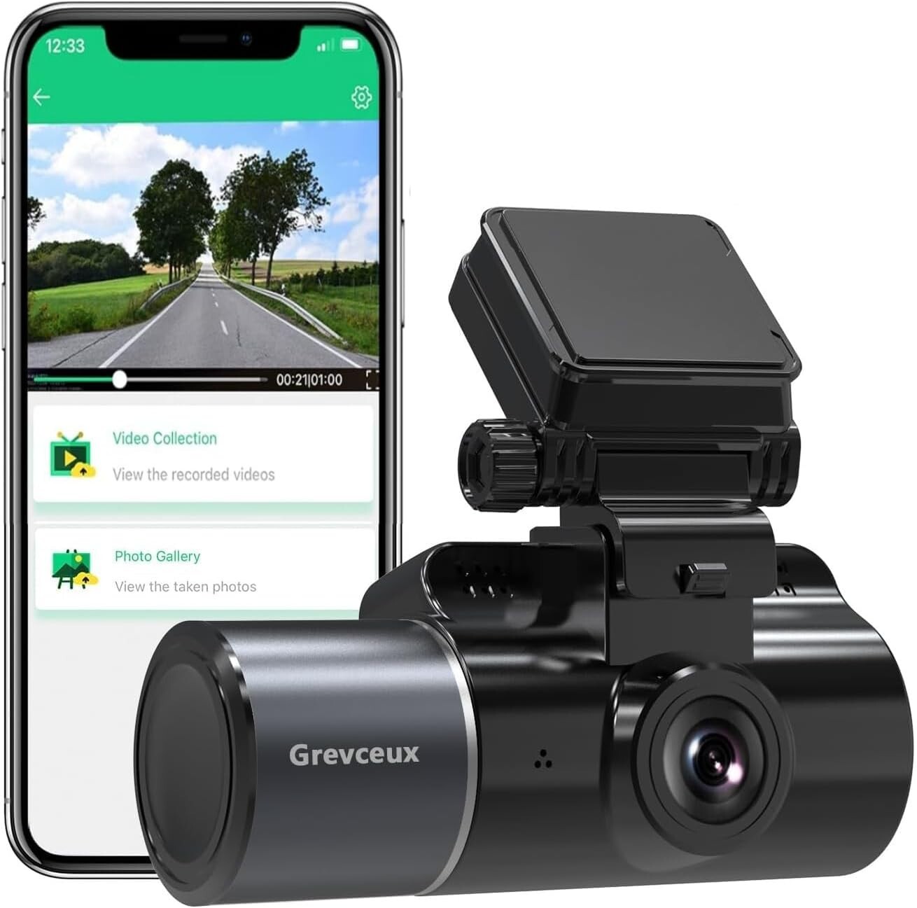 3 Channel Dash Cam with WiFi Function, Starvis Night Vision, 2K+1080P+1080P
