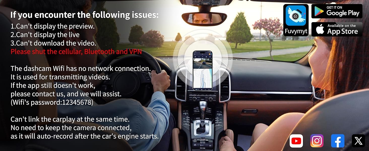 Dual Dash Cam 4K Front + 1080P Rear for Volvo XC90 2023–2025 (B5/B6/T8 Model B)