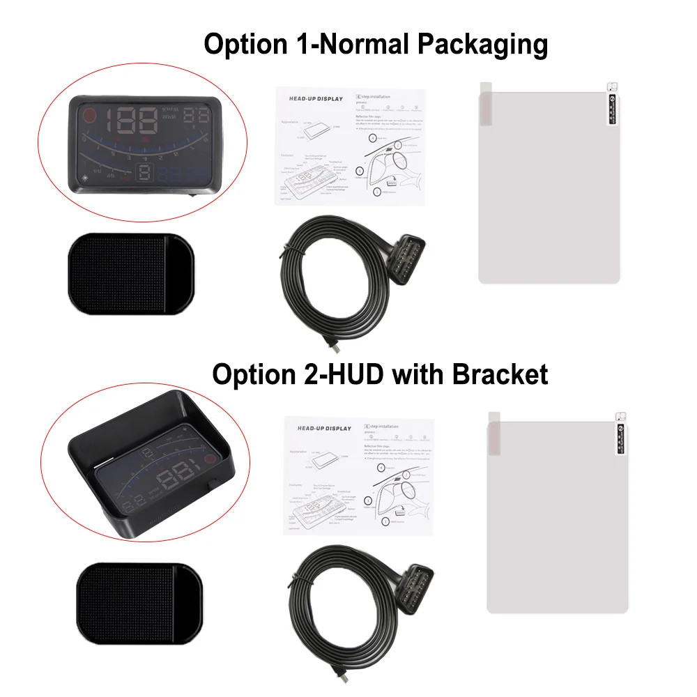 Vjoycar V41 Newest Head Up Display Car OBDII EUOBD 5.5 Windshield Projector HUD