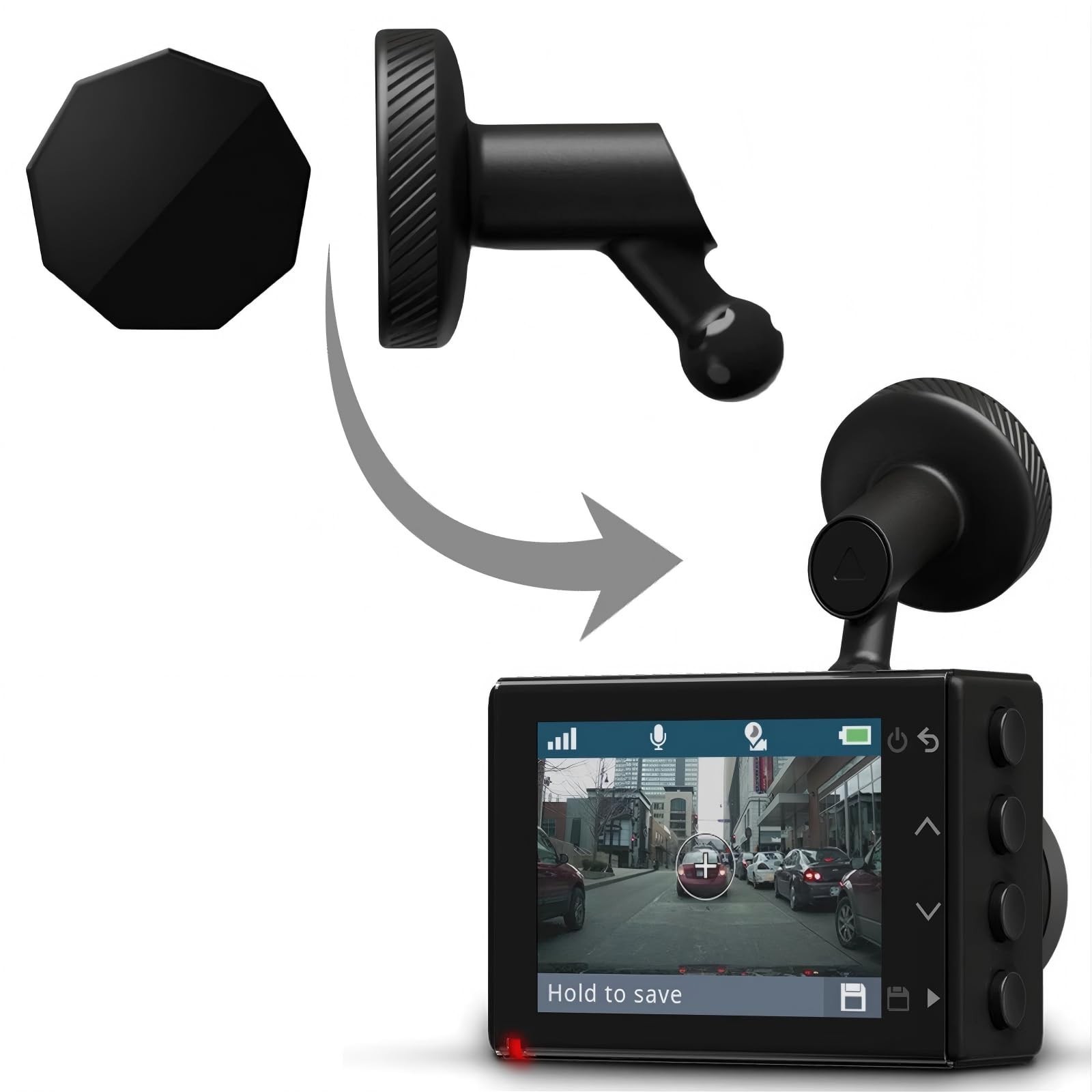 Low-Profile Magnetic Dash Cam Mount for Garmin 45 46 47 55 56 65W 66W – Vehicle