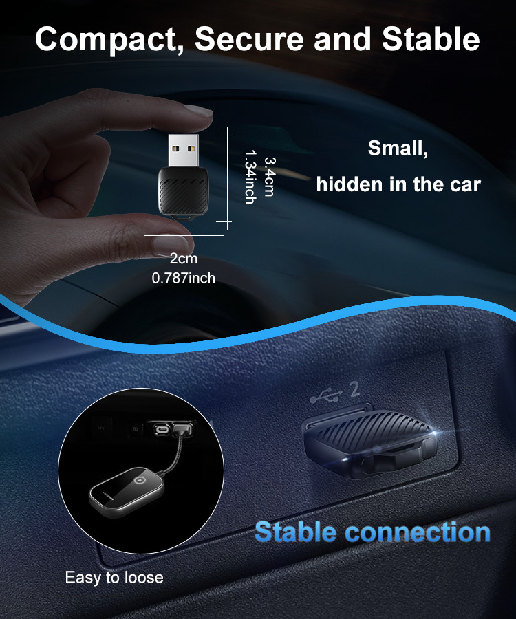 Carplay Wirelss Carplay/Andrroid Adapter for Car with OEM CarPlay/Andrroid Auto