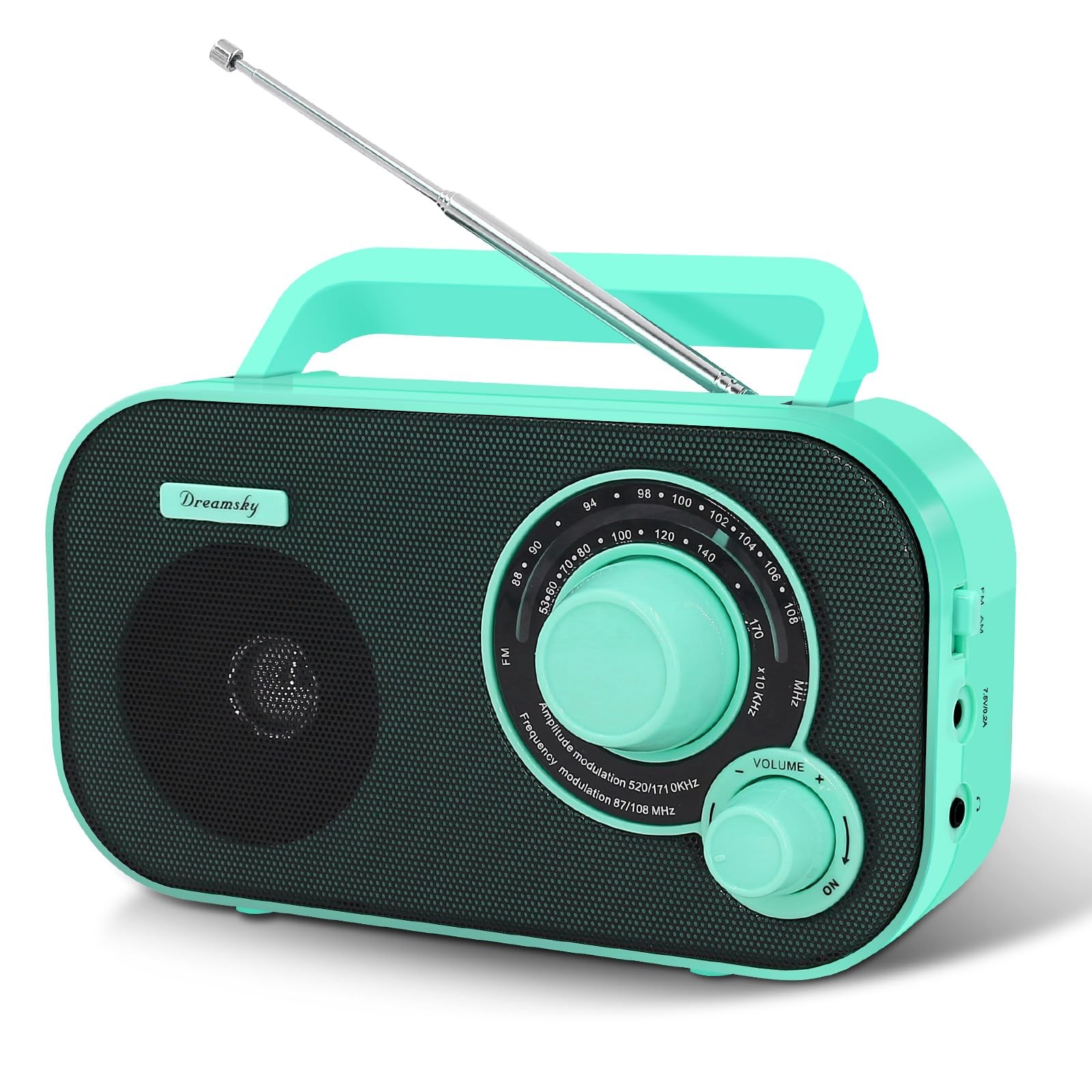 Portable Radio AM FM Plug in Wall or Battery Operated with Headphone Jack