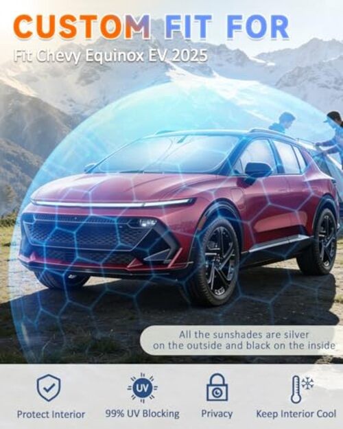 Sun Shades Windshield Sunshade Accessories Full for Chevy Equinox EV 2025