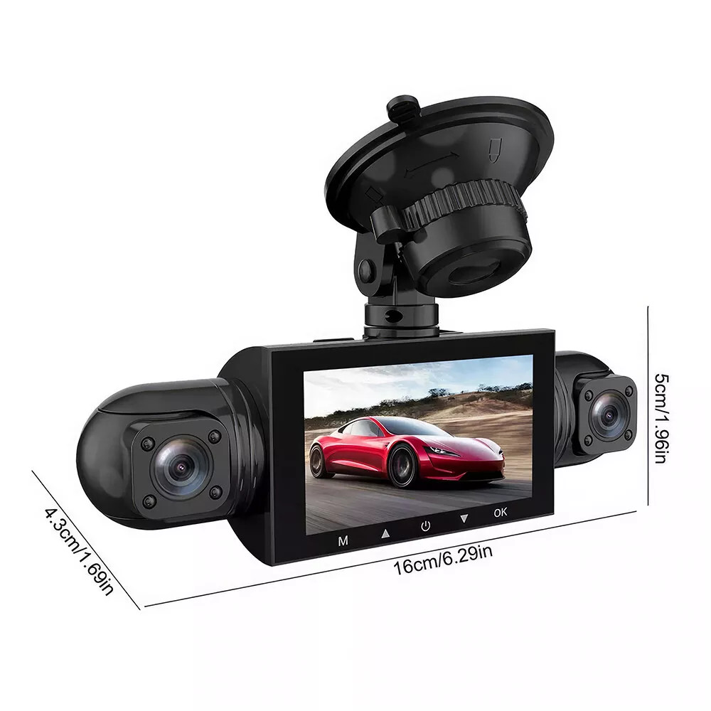 4 Channel Dash Cam Front and Rear Left Right Inside Camera for Cars + 32GB Card