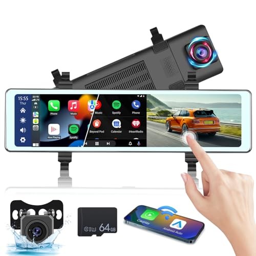 11.26 inch Rear View Mirror Camera with Carplay and Android Auto | Mirror