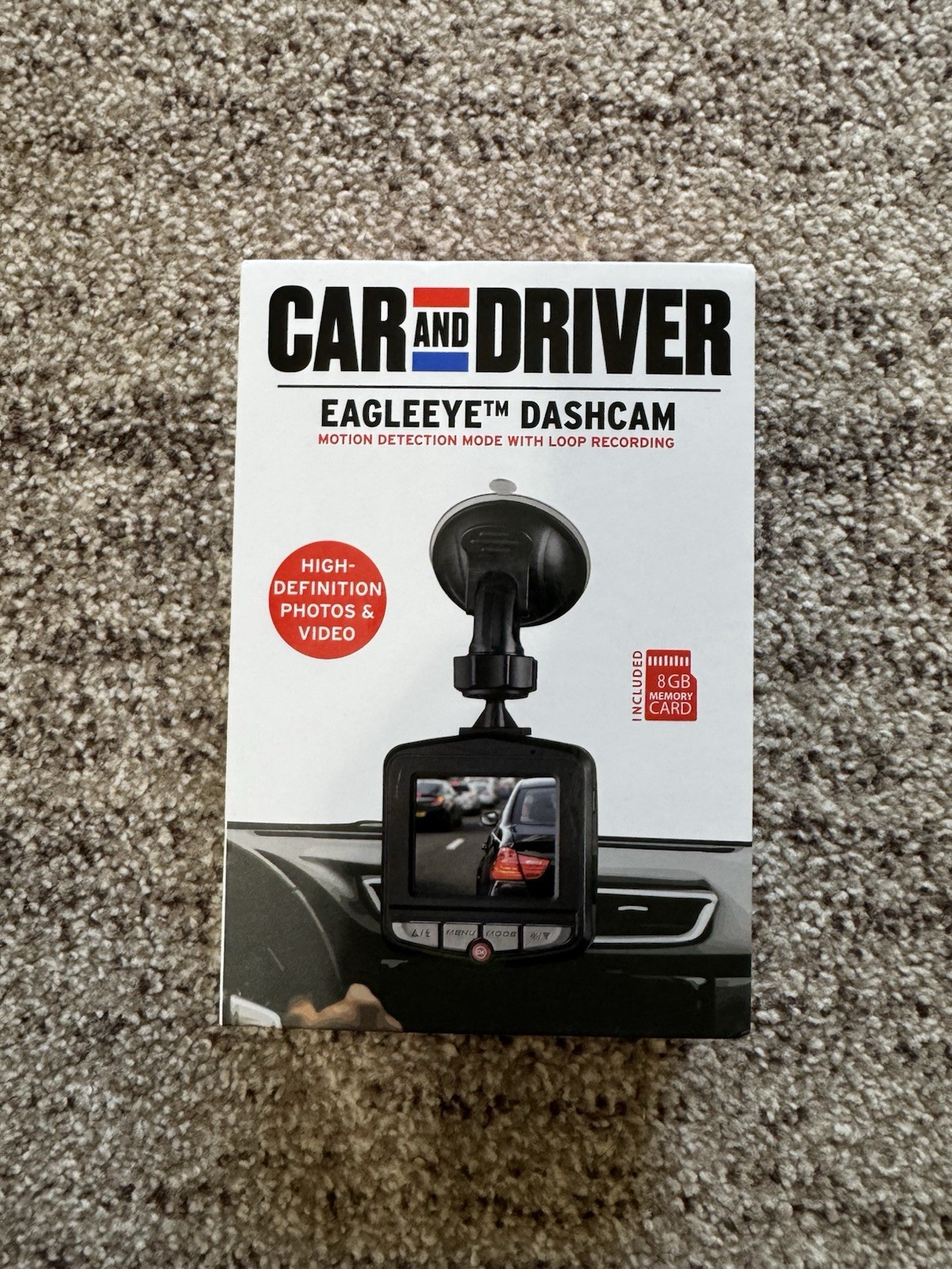 Car and Driver EagleEye Dash Cam – FHD 1080P + 8GB Memory Card