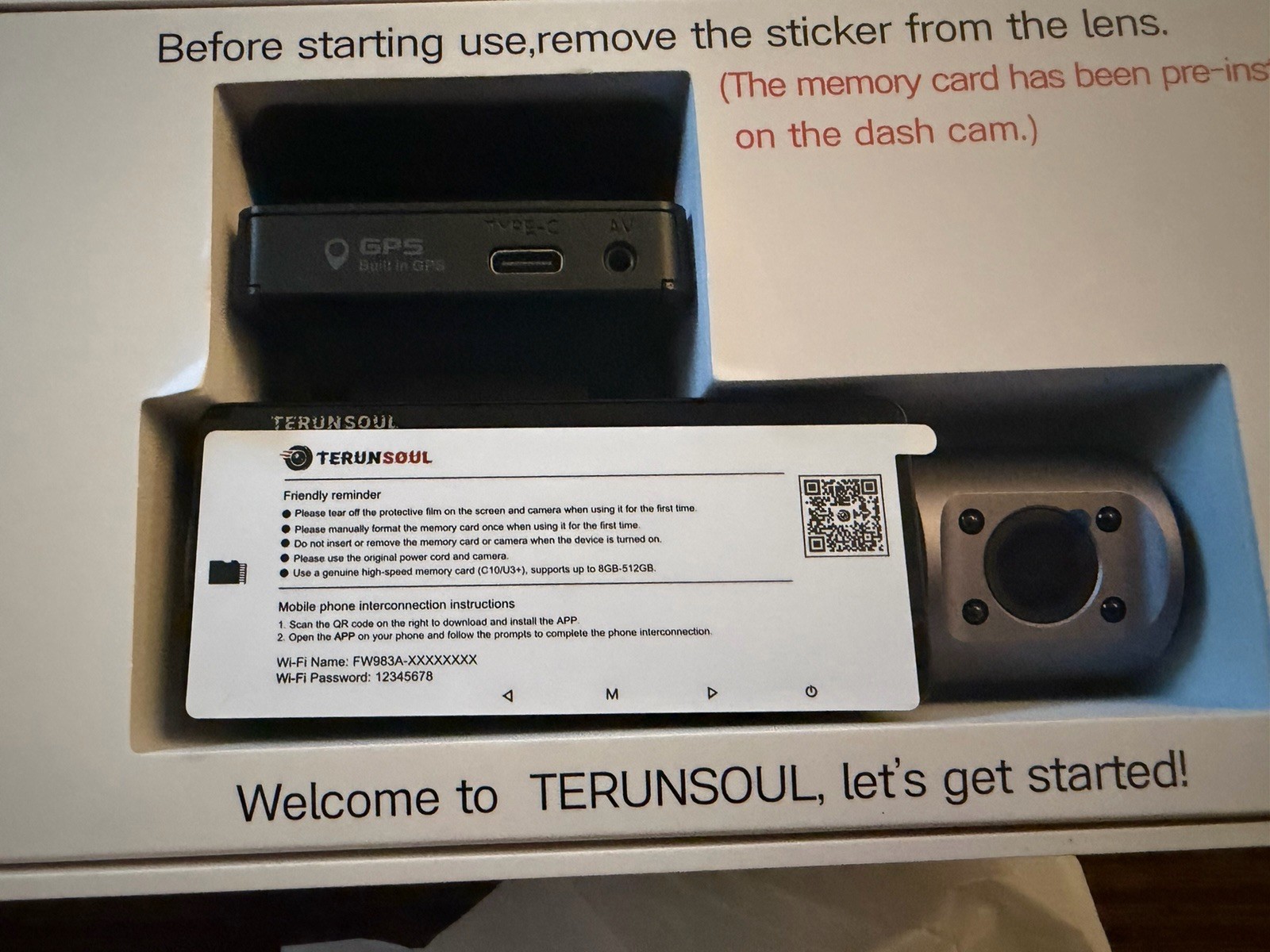 Terunsoul 4K+4K+1080P 3 Channel Dash Cam Front and Rear with Cabin Built-in GPS