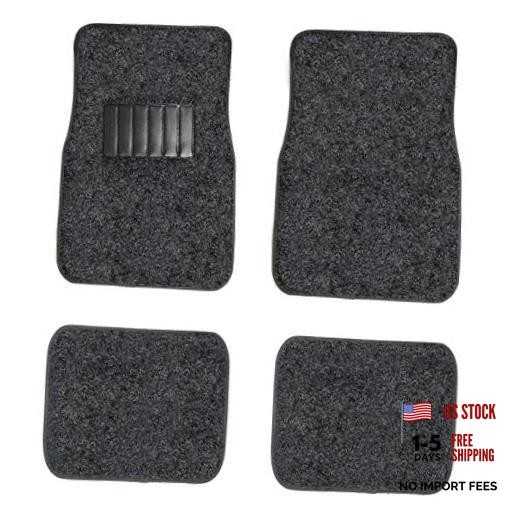 C.P.R. New Carpet Car Floor Mats 4 Pc Set for Cars Trucks SUVS with Heel Pad