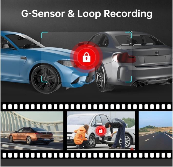 1080P Dash Cam for Cars WiFi Voice Control 1080P FHD Night Vision G-Sensor