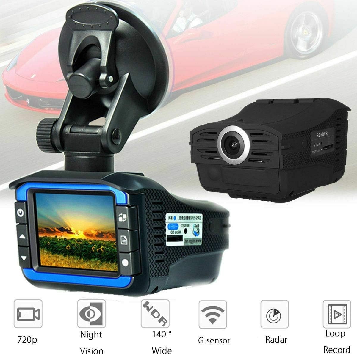 360-Degree Protection: Night Vision Car DVR Recorder with Radar Detection