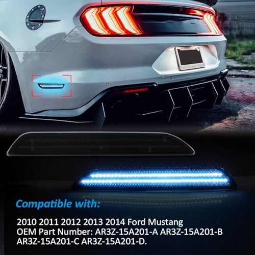 4PCS LED Side Marker Lights for 2010-2014 Ford Blue for mustang 2010-2014
