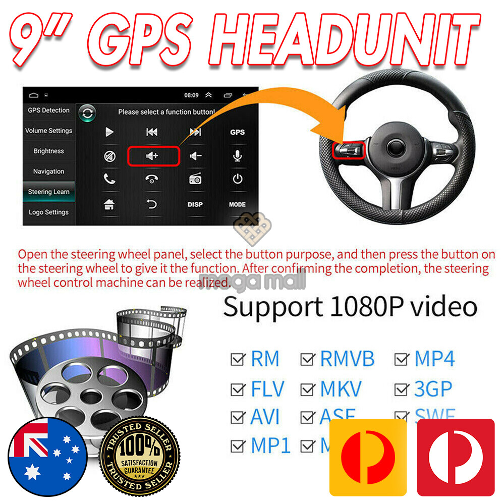 Head Unit Eonon 9 Inch 2 Din Car Stereo, Newest Android 9.1 GPS Head Unit