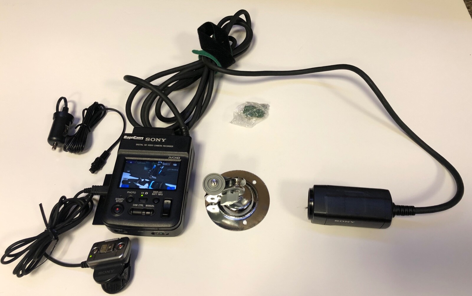SONY HXR-MC1 HD CAR POLICE VIDEO DASH CRASH HELMET CAMERA RACING 1080P 10X ZOOM