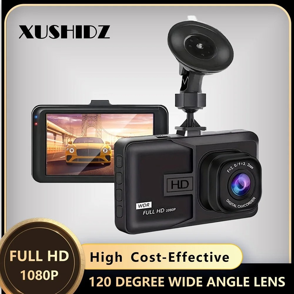 XUSHIDZ NEW 1080P HD Dash Camera Loop Recording Car Vehicle DVR Video Recorder