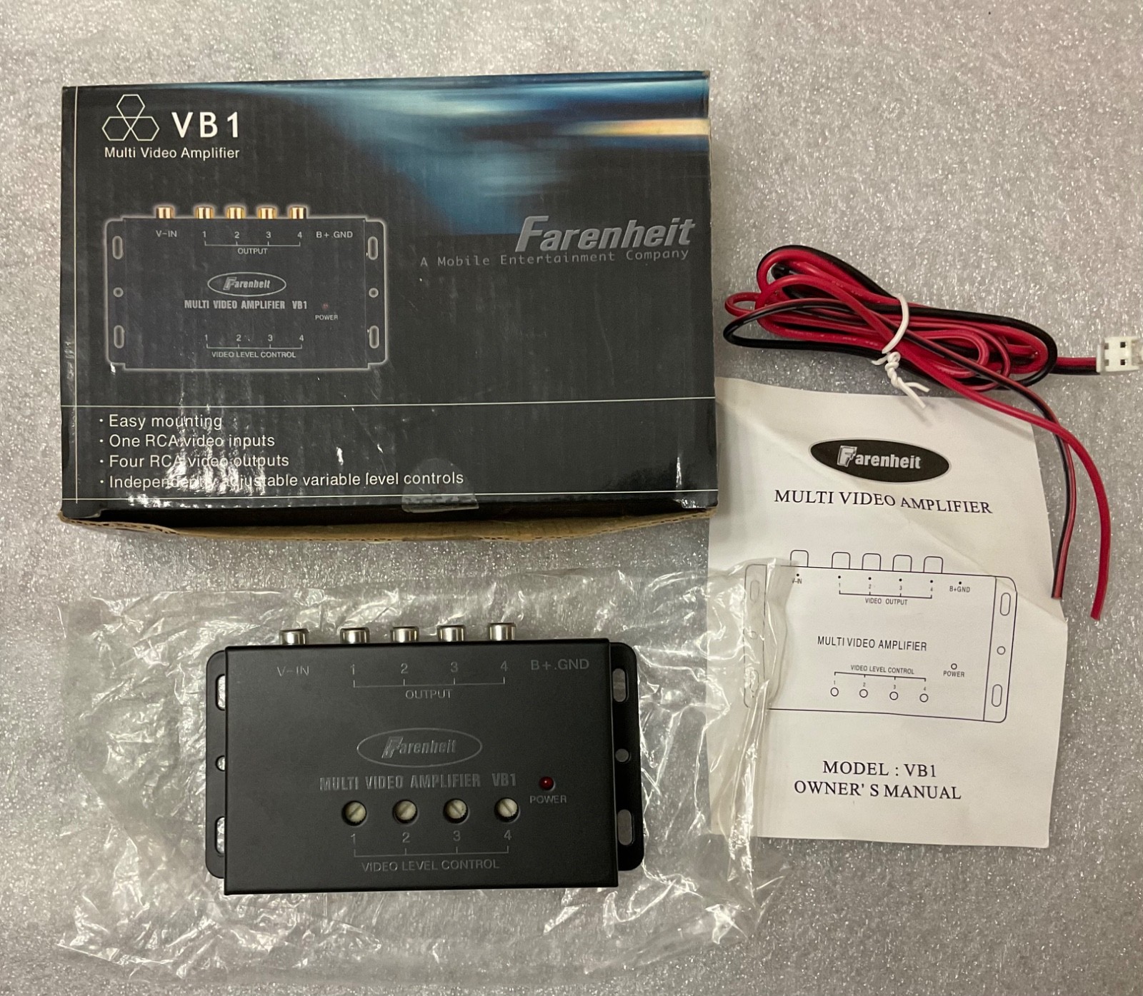 Farenheit VB-1 Video Booster with 1 input and 4 outputs