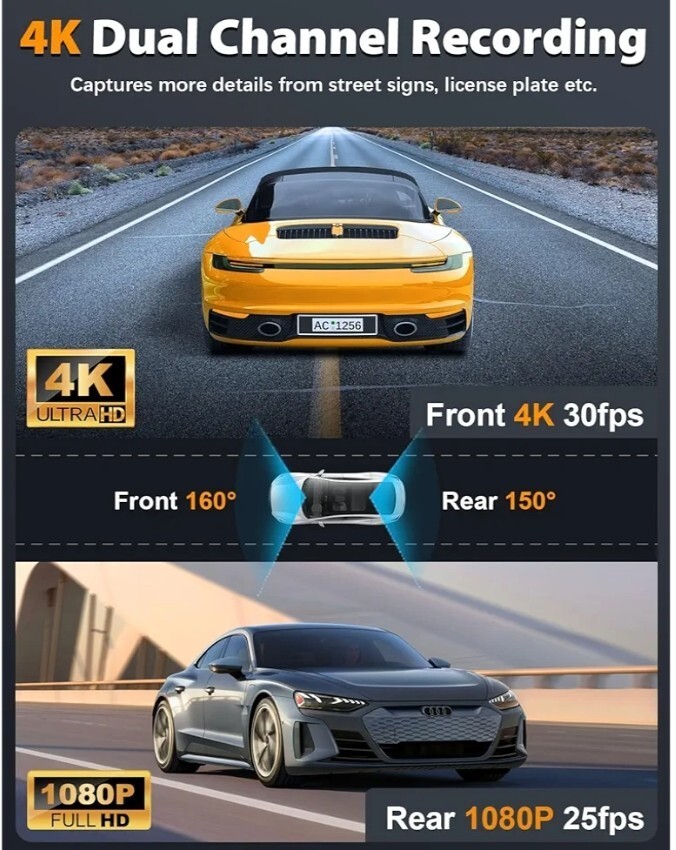 ARIFAYZ Q4 4K DUAL CHANNEL DASH CAMERA – BRAND NEW