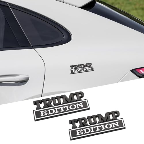 2 Pcs Trump Edition Emblem Car Side Rear Front Hood Trunk Door Fender Bumper