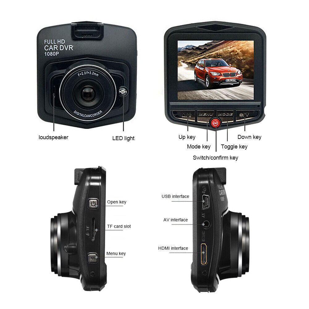 2.2″ Full HD 1080P Dash Cam Car DVR Driving Recorder Parking Detection Camera