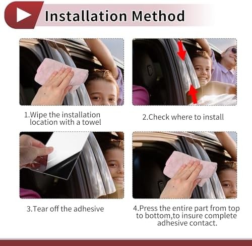 8 Pcs Front Rear Left Right Car Door Pillar Window Trim for Kia NIRO 2017-2020 P
