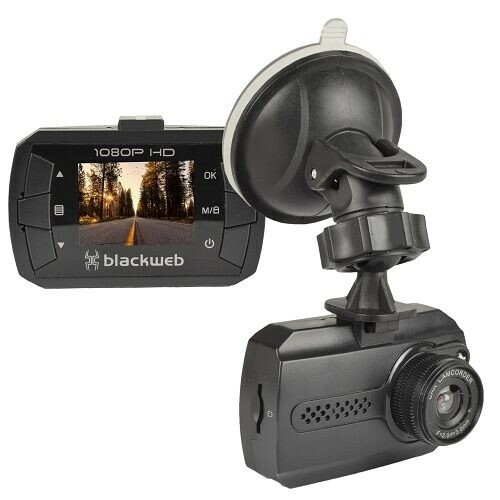 Blackweb BWB17AV003 1080p Wide Angle Video Dash Cam w/Micro USB Port 8GB microSD