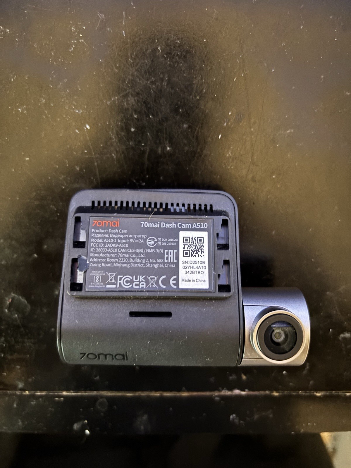 70mai Dash Cam A510 Missing The Piece To Attach To Windshield. Works Perfect.