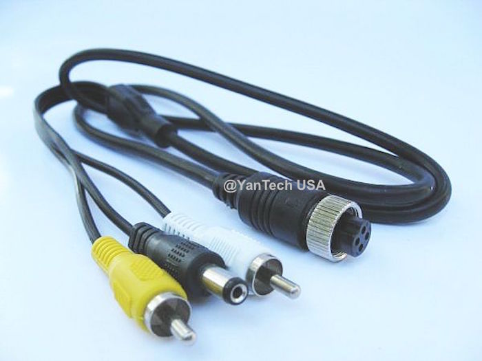 10 PCS Waterproof Female 4-Pin to RCA (A/V) Adapter Wires 3 Feet Long