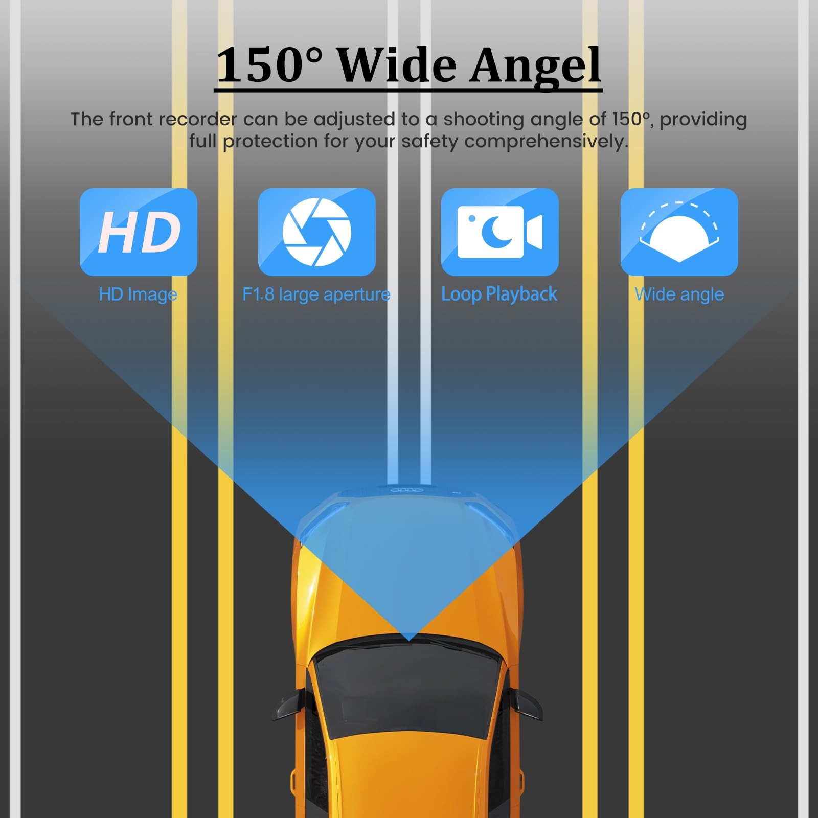 Dash Camera for Car – 3 Inch 1080P IPS Touchscreen Car Camera – G-Sensor/Loop…