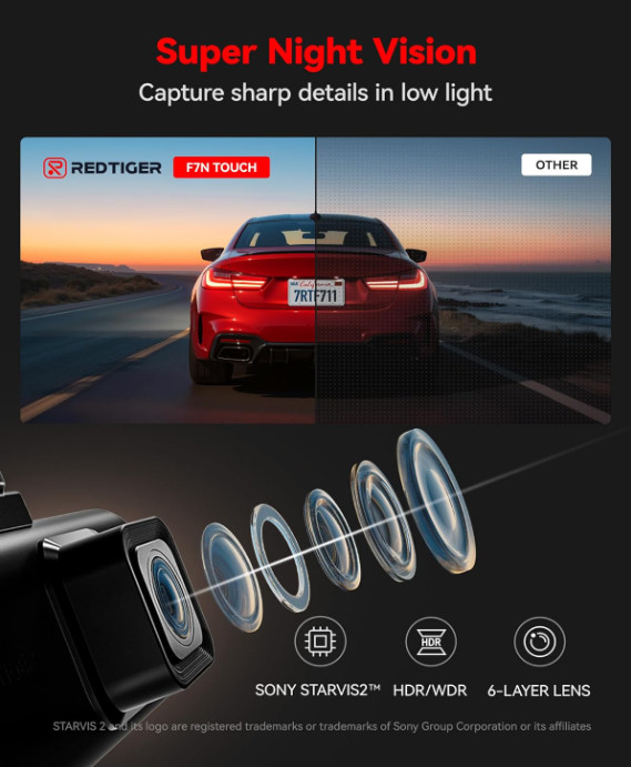 Cámara de Coche 4K con WiFi 5GHz, Pantalla Táctil, GPS y Grabación en Bucle
