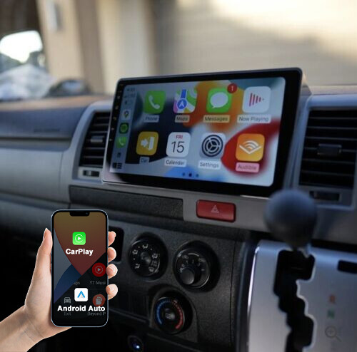 10” Wireless Carplay & Android Auto Head Unit Stereo For Toyota Hiace 2004-2019