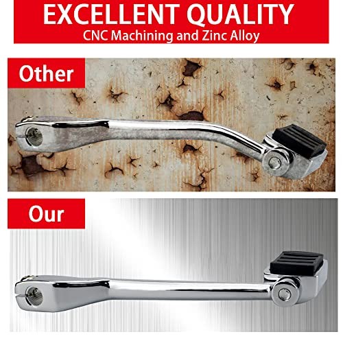 Heel Toe Shift Pegs, Front and Rear Levers w/Shifter Chrome for Streamliner